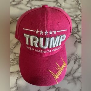 President Trump Signature Keep America Great Baseball Cap / Hat in Pink